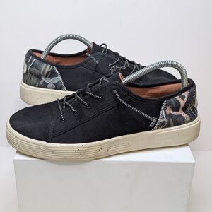 Hey Dude Women's 11 Men's 9 Cody M Desert Black Canvas Slip-on Shoes